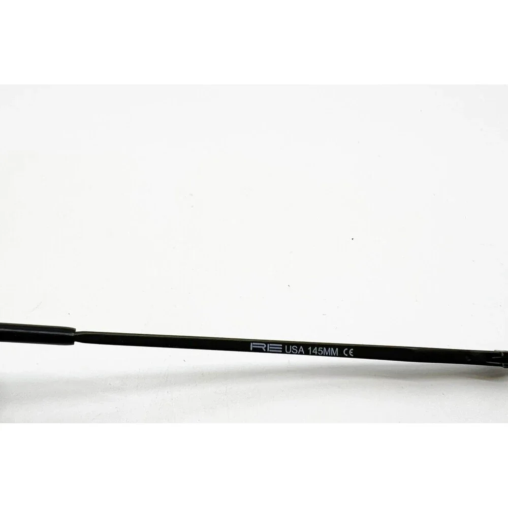 RE Elite Eyeglasses Frames Mens Black Rectangle Metal 50-19-145 37496
